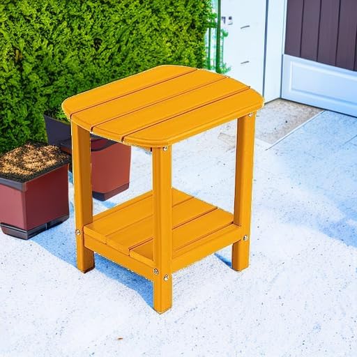 nalone Adirondack Side Table 16.5" Outdoor Side Tables HDPE Plastic Double - Image 6