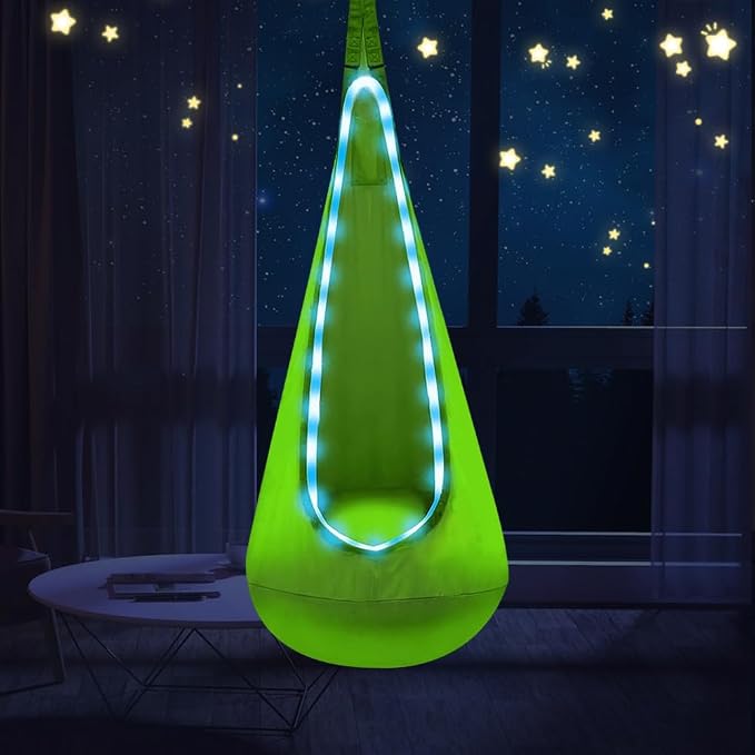 Light Up Swing Chair Hammock Chair Indoor Outdoor - Image 3
