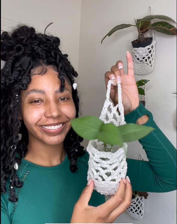3 Packs Hanging Planters for Indoor Plants up to 4 in., Wall Plant Holder | - Image 2