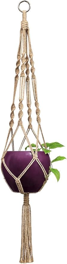 Mkono 2 Pack Macrame Plant Hangers Indoor Hanging Planter Basket Decorative - Image 7