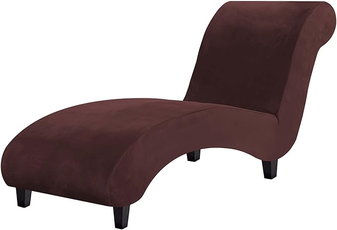 H.VERSAILTEX Chaise Lounge Cover Indoor Velvet Chaise Slipcover High Stretch by HVERSAILTEX