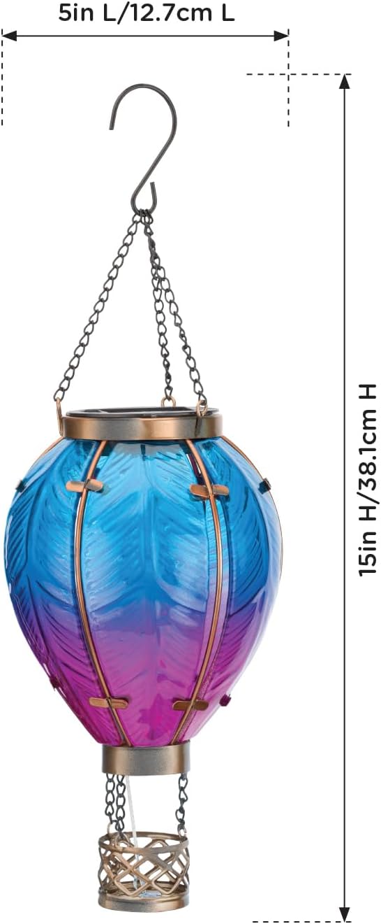 Regal Art & Gift Hot Air Balloon Solar Lantern – Hanging Solar-Powered LED - Image 3