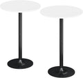 Flamaker Round Bistro Pub Table Modern Style Metal Base MDF Top Cocktail Bar by Flamaker