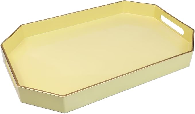 Spsyrine Yellow Plastic Serving Tray by Spsyrine