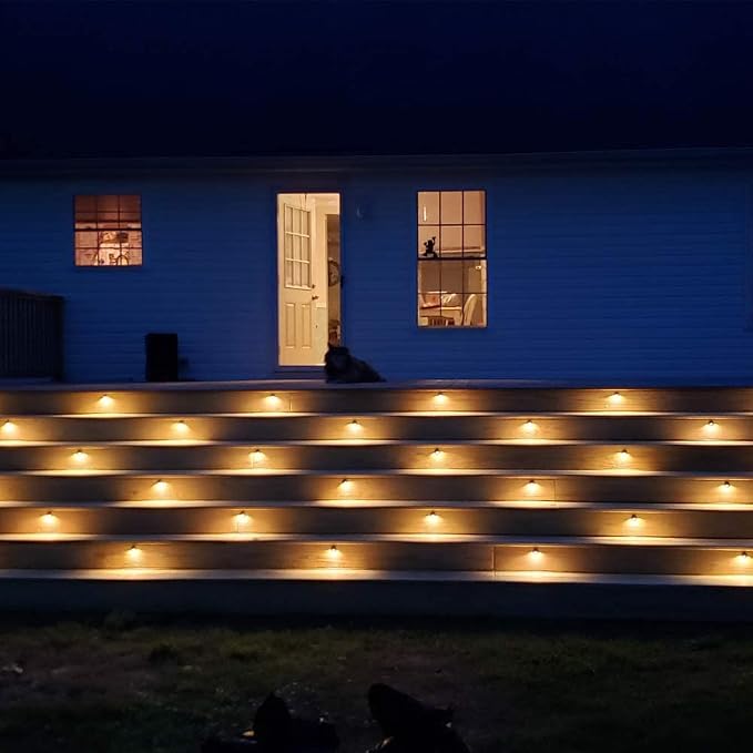 FVTLED Warm White Low Voltage LED Deck Lights kit Φ1.38 Outdoor Garden Yard - Image 7