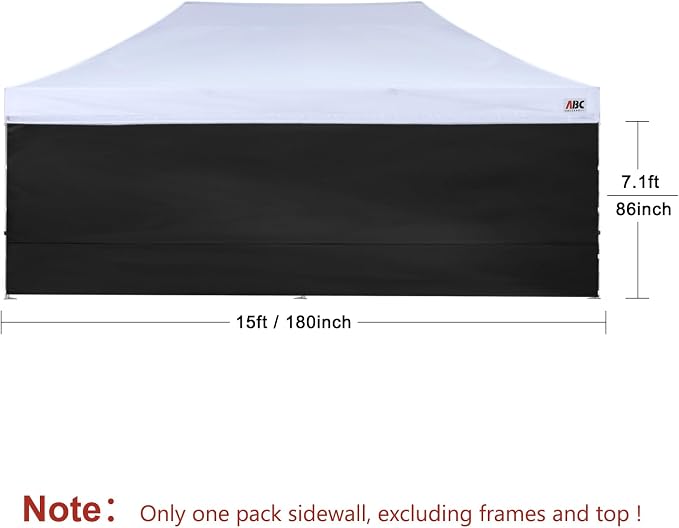 ABCCANOPY Instant Canopy SunWall 10x20 FT, 1 Pack Sidewall Only, No Frame or Top - Image 2
