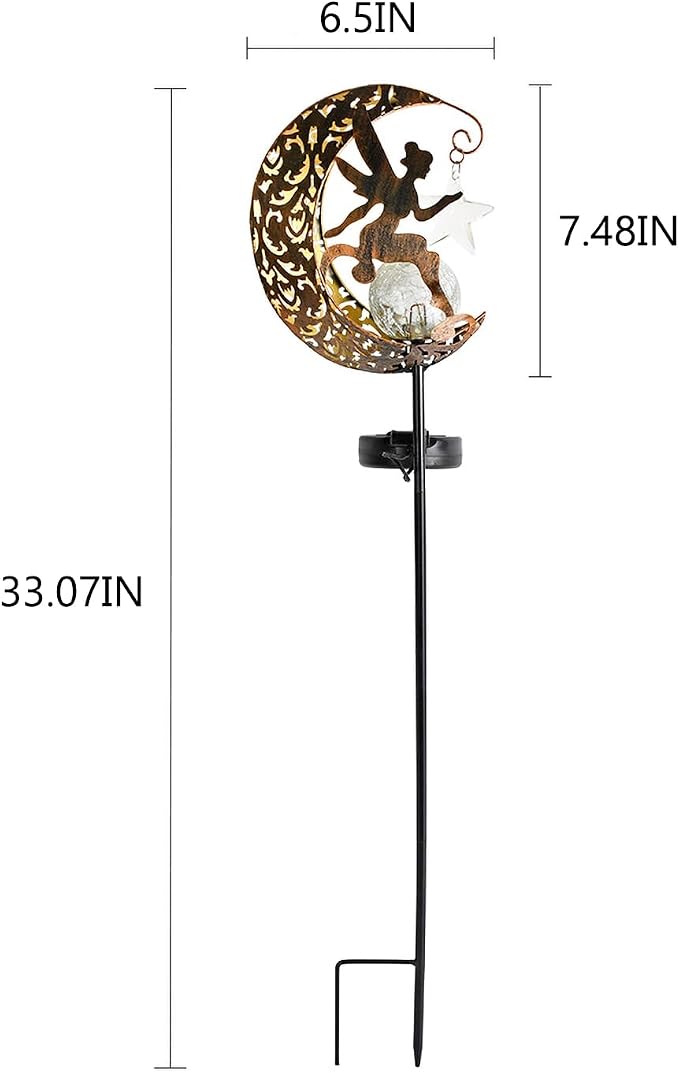 Solar Lights Garden Decorations Outdoor-Moon Fairy Lights - Image 2