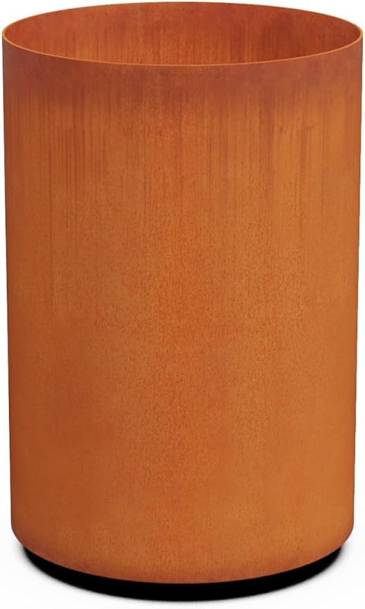 PLANTERCRAFT Corten Steel Metal Planter Box, Round Sizes, Modern Garden Steel by Plantercraft