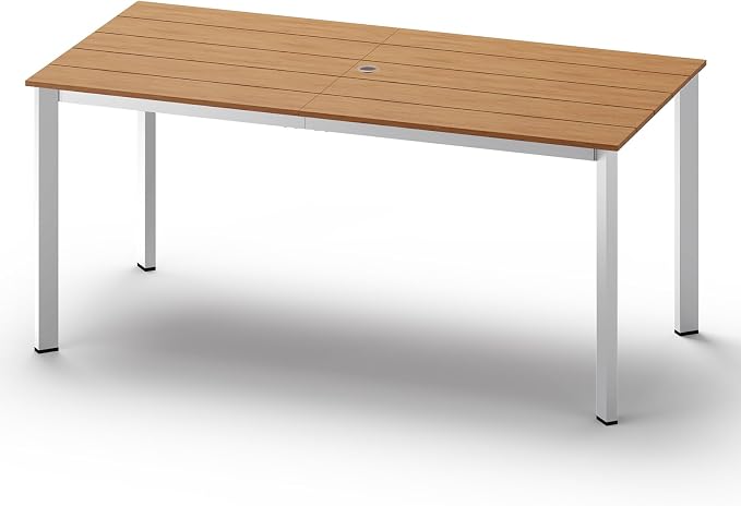 Outdoor Patio Dining Table, Aluminum & HDPS Outdoor Table by ComfCove