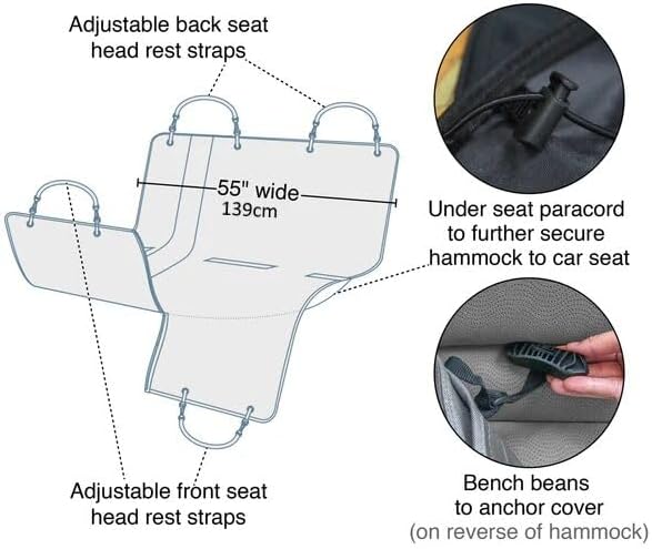 Kurgo Wander Dog Hammock Car Seat Cover - Image 3