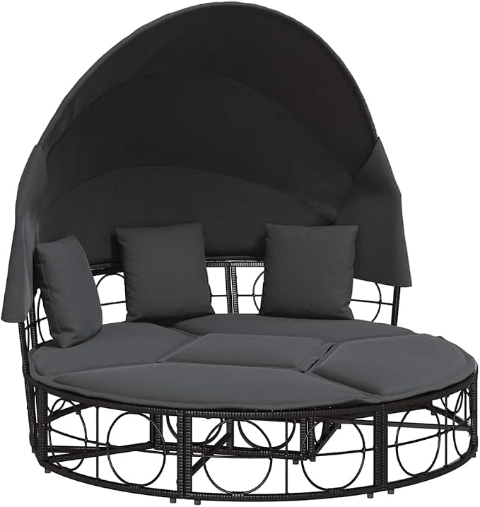 vidaXL Patio Lounge Bed with Canopy by vidaXL