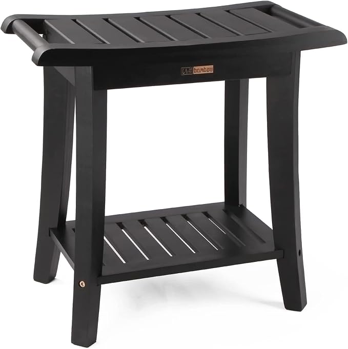 Bamboo Shower Bench Inside Shower Stool by Unibambou