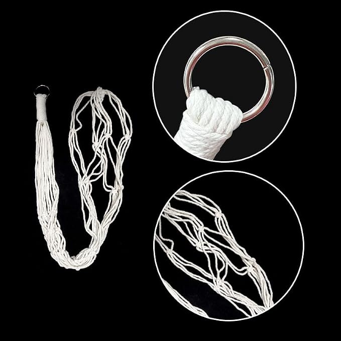 Macrame Plant Hangers 3 Pack, Hanging Plant Holders - Image 3
