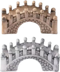 2 Pcs Gray and Brown Miniature Stone Arch Bridges by Unknown