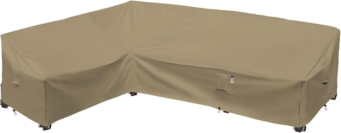 Heavy Duty Outdoor Sectional Sofa Cover, Lawn Patio Furniture Cover by Flexiyard
