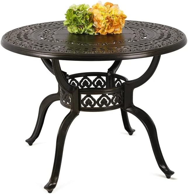 Patio Dining Table, Cast Aluminum Patio Table by Sumshadow