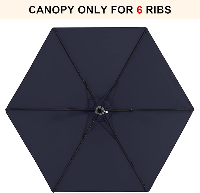 MASTERCANOPY Patio Umbrella 7.5 ft Replacement Canopy - Image 3