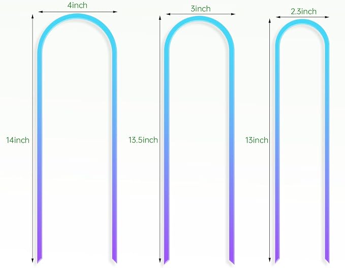 3 Pack U-Shaped Colorful Acrylic Plant Trellis - Image 6