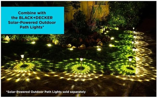 BLACK+DECKER Solar-Powered Outdoor Disk Light - Image 6