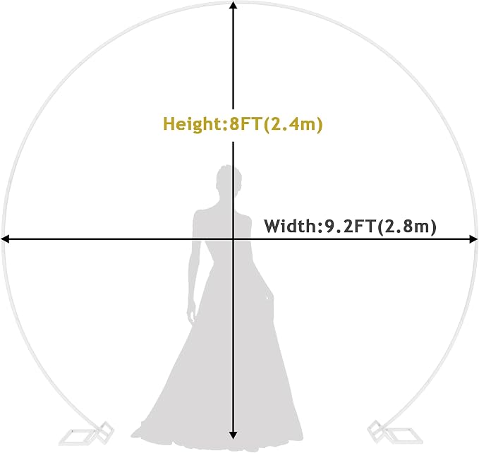 Wokceer 9.2FT Wedding Arch Round Backdrop Stand Wedding Arches - Image 2