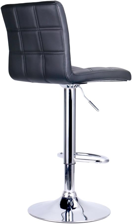 Leopard Modern Square PU Leather Adjustable Bar Stools - Image 5