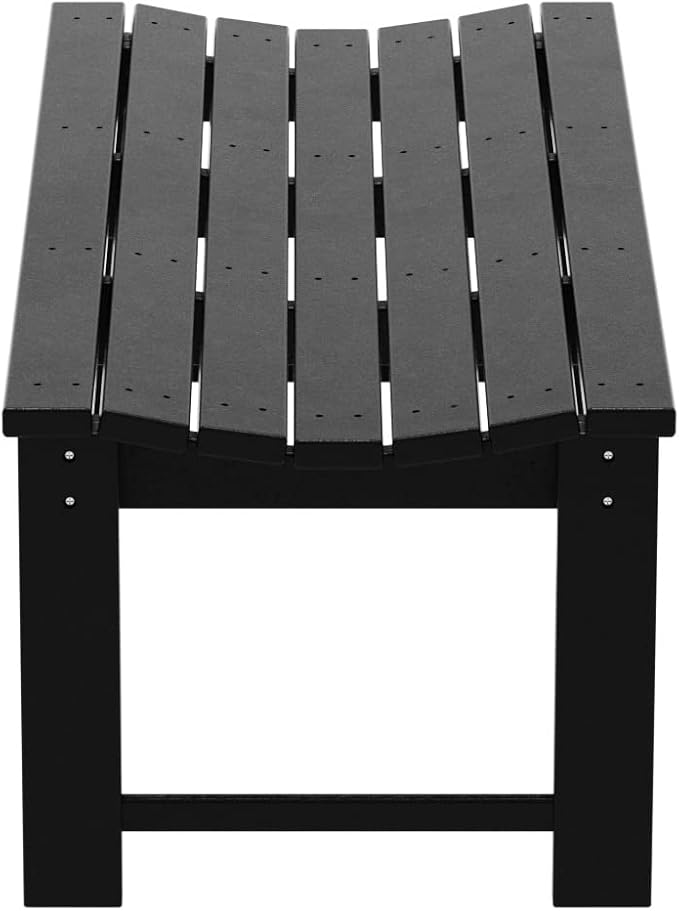 Westin Outdoors Malibu WO 48" Length Backless Poly Wood Outdoor/Garden Bench - Image 7