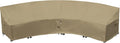Curved Patio Furniture Cover for Outdoor Sectional Sofa, Half Moon Lawn Outside by Flexiyard