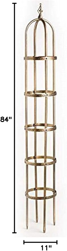 Plow & Hearth Metal Garden Obelisk | Indoor/Outdoor | Powder-Coated Steel | - Image 4