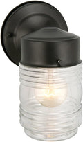 Design House Jelly Jar Wall Light, Indoor/Outdoor, Matte Black, Wall Mount by DesignHouse