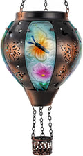 DREAMSOUL Butterfly Hot Air Balloon Solar Lantern, Glass & Metal Outdoor by DREAMSOUL
