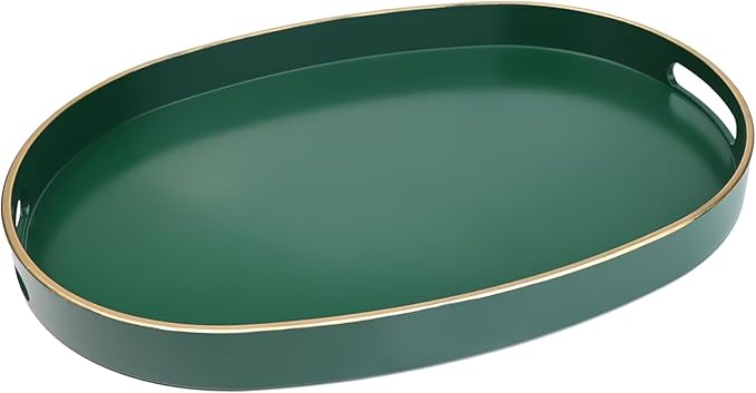 Spsyrine Dark Green Plastic Serving Tray by Spsyrine
