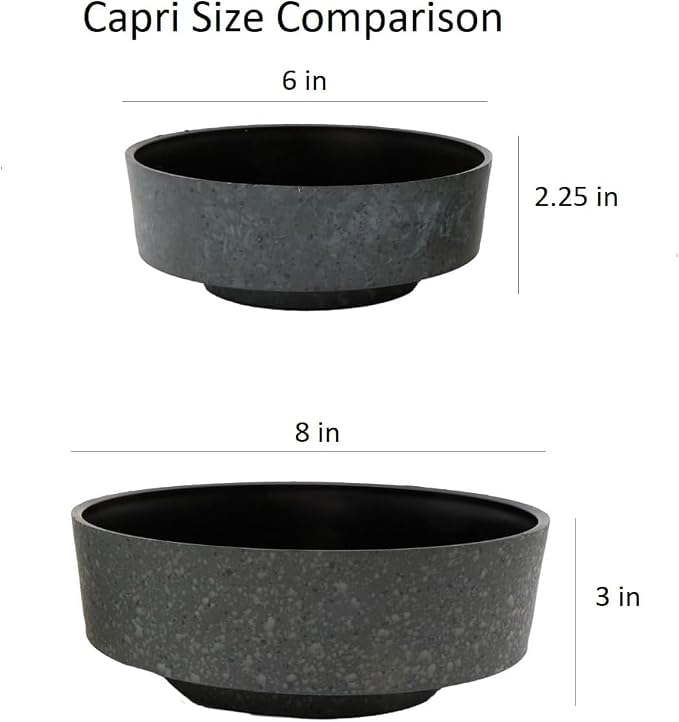 The HC Companies 8 Inch Round Plastic Succulent Capri Bowl Decorative Indoor - Image 6