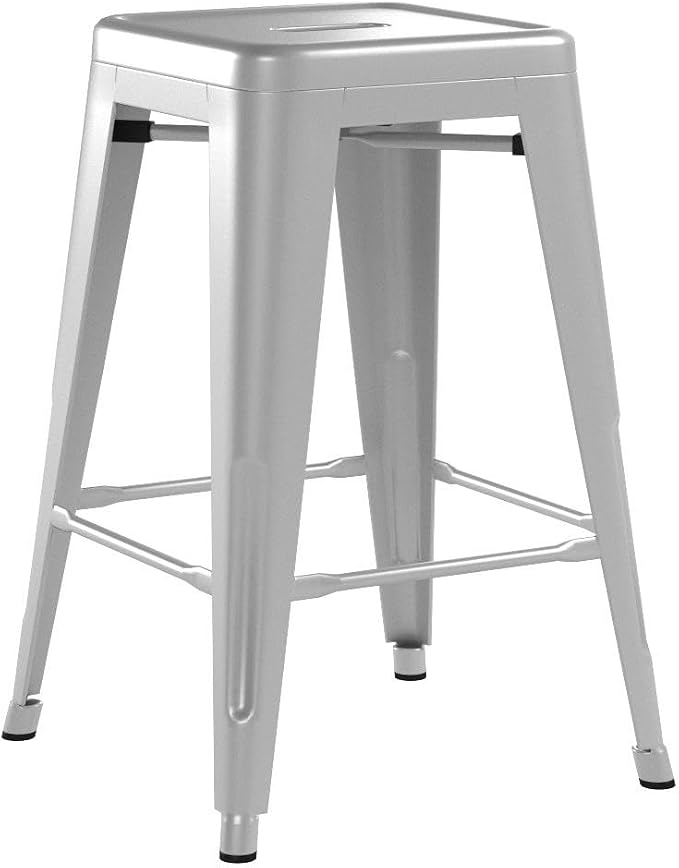 Furmax 24 Inch Metal Bar Stools Set of 4, Counter Height Bar Stools Height High - Image 6