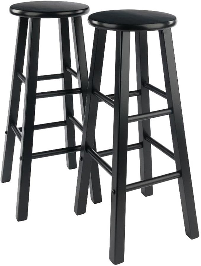 Winsome Element 2-Piece Counter Stool Set, Classic Backless Bar Chairs by Winsome
