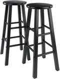 Winsome Element 2-Piece Counter Stool Set, Classic Backless Bar Chairs by Winsome