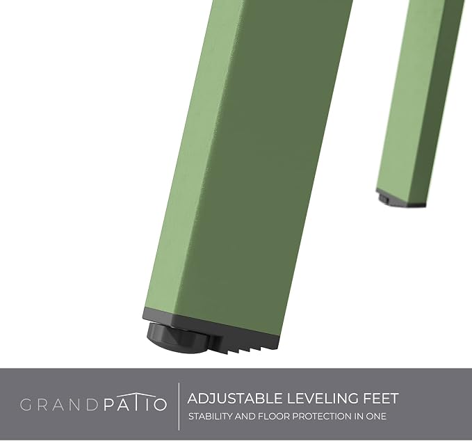 Grand patio Outdoor Round Coffee Table, 28-inch Patio Side Table, Sage Green - Image 7