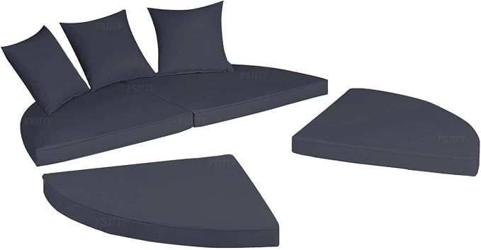 Outdoor Round daybed Cushion Cover, 4 in 1 Cushion Cover by FSJITF
