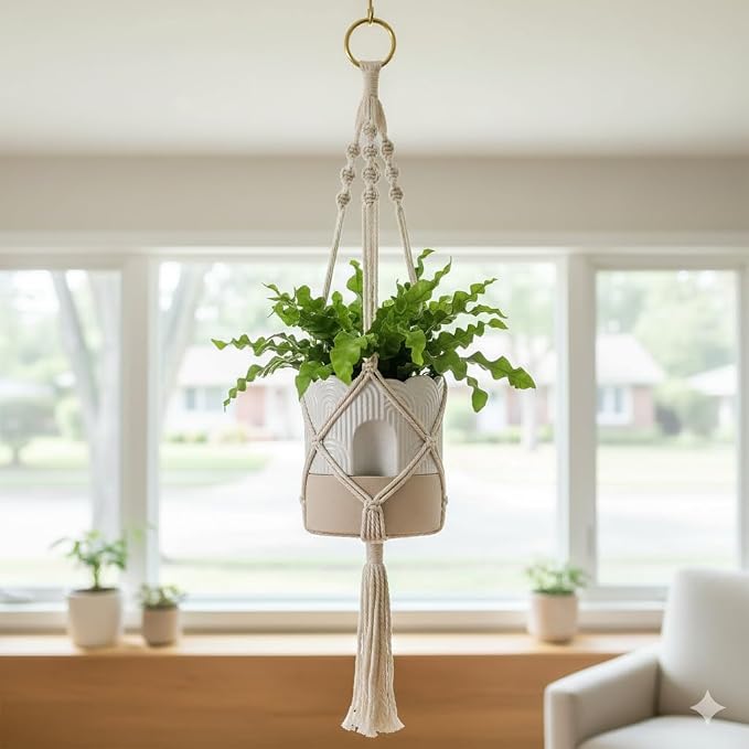 Nihow Self Watering Plant Pot: 6 Inch Ceramic Planter - Image 7