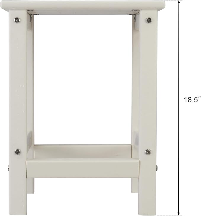 Beach Outdoor Side Table with 2 Layer Storage, Plastic Waterproof and UV - Image 2