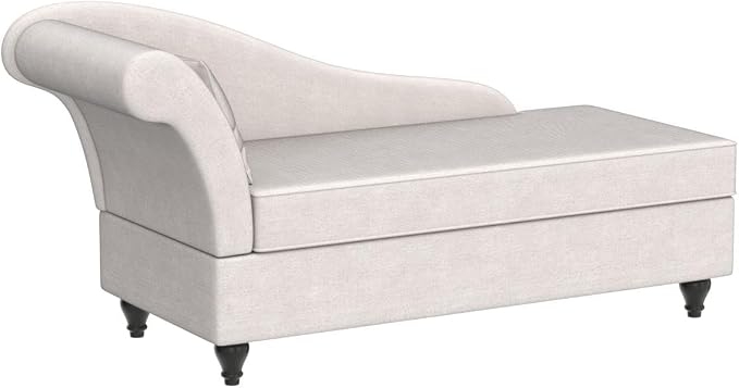 Yongqiang Storage Chaise Lounge Indoor, Linen Upholstered Chaise Lounge Chair - Image 5