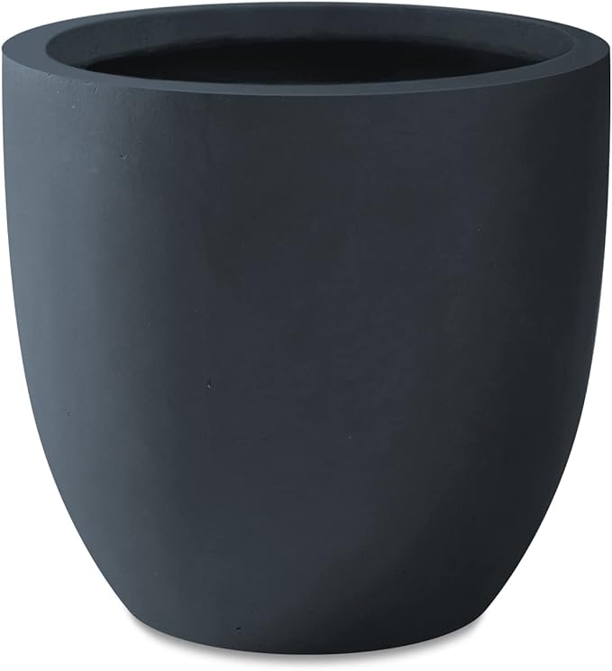 Kante 10 Inch Dia Round Concrete Planter, Indoor Outdoor Large Plant Pot by Kante