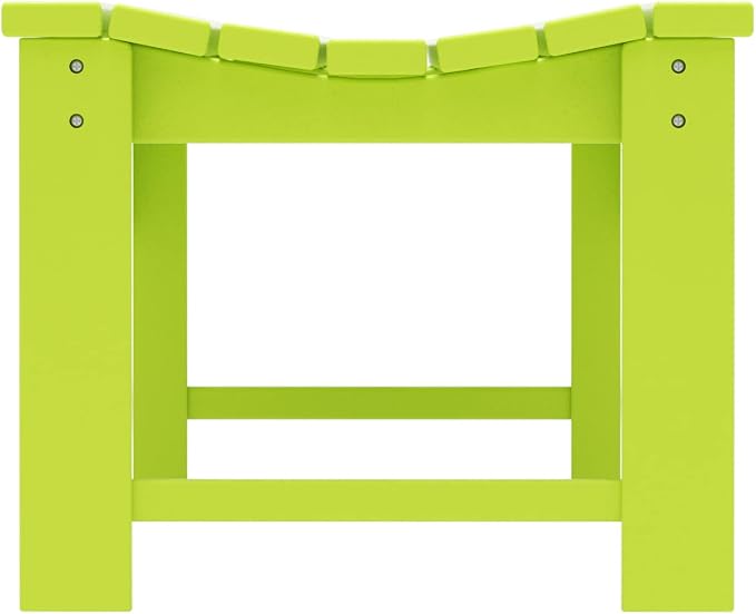 WO Home Furniture Outdoor 46" Backless HDPE Adirondack Bench, Poly Lumber Seat - Image 7