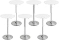 CLATINA Round Bar Pub Tables Set of 6, 360° Swivel High Top Cocktail Table by CLATINA