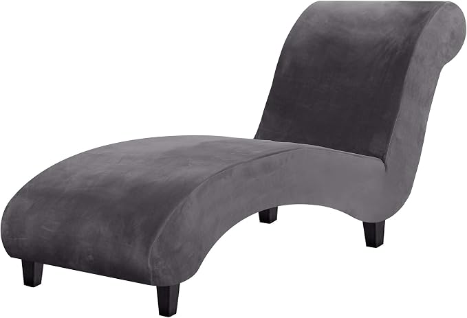 H.VERSAILTEX Velvet Chaise Lounge Cover, Luxury Armless Chaise Cover by HVERSAILTEX