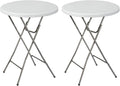 Bonnlo 32" Cocktail Table High Top Table, Folding Round Table Bar Height by Bonnlo