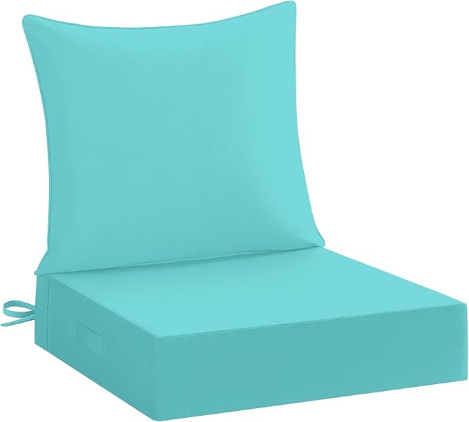 downluxe 24x24 Outdoor Chair Cushions, Waterproof Fade Resistant Patio by Downluxe