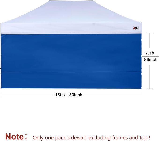 ABCCANOPY Instant Canopy SunWall 10x15 FT, 1 Pack Sidewall Only, No Frame or Top - Image 2