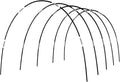Greenhouse Hoops Grow Tunnel, 5 Sets of 7FT Garden Hoops by Xuwzenkl