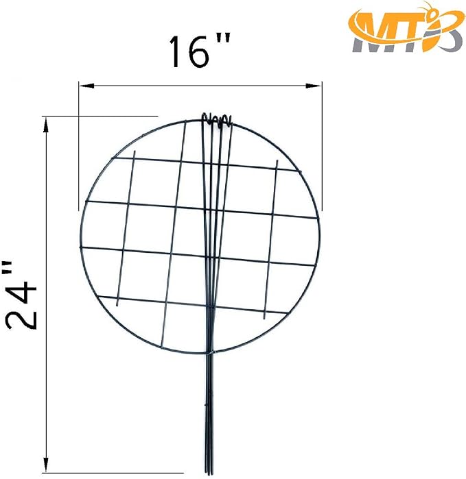 MTB Supply 10 Pack 16 x 24 inch Peony Cages, Grow Through Plant Support Stakes - Image 2