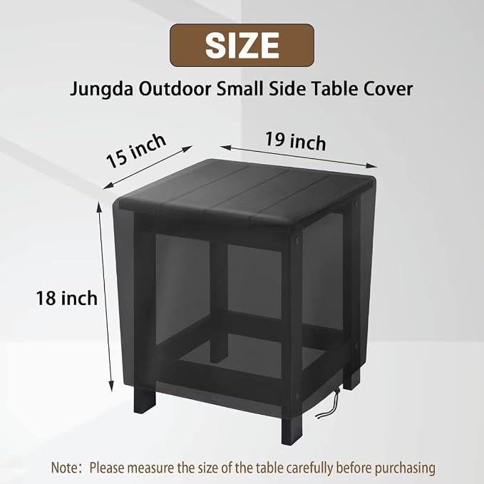 Outdoor Small Side Table Cover, 19 Inch Patio Small Side Table Cover - Image 2